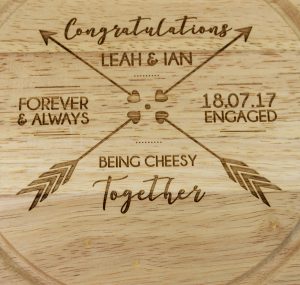 Personalised cheese board, cheese serving board